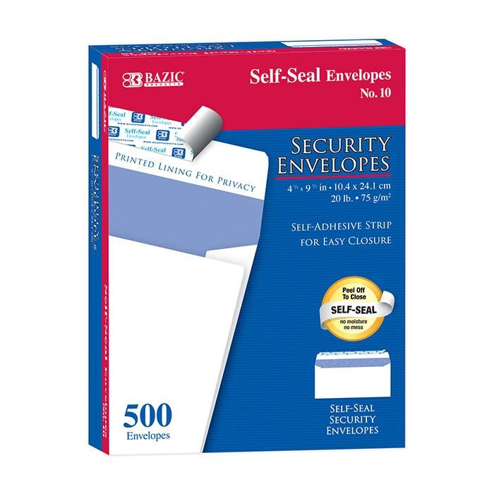#10 SelF-Seal Security Envelopes (500/box)
