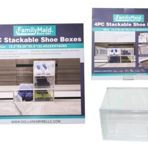 6 Wholesale 4-Piece Stackable Shoe Boxes