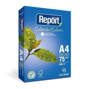 Papel Sulfite A4 75g 500 Fls Azul Report