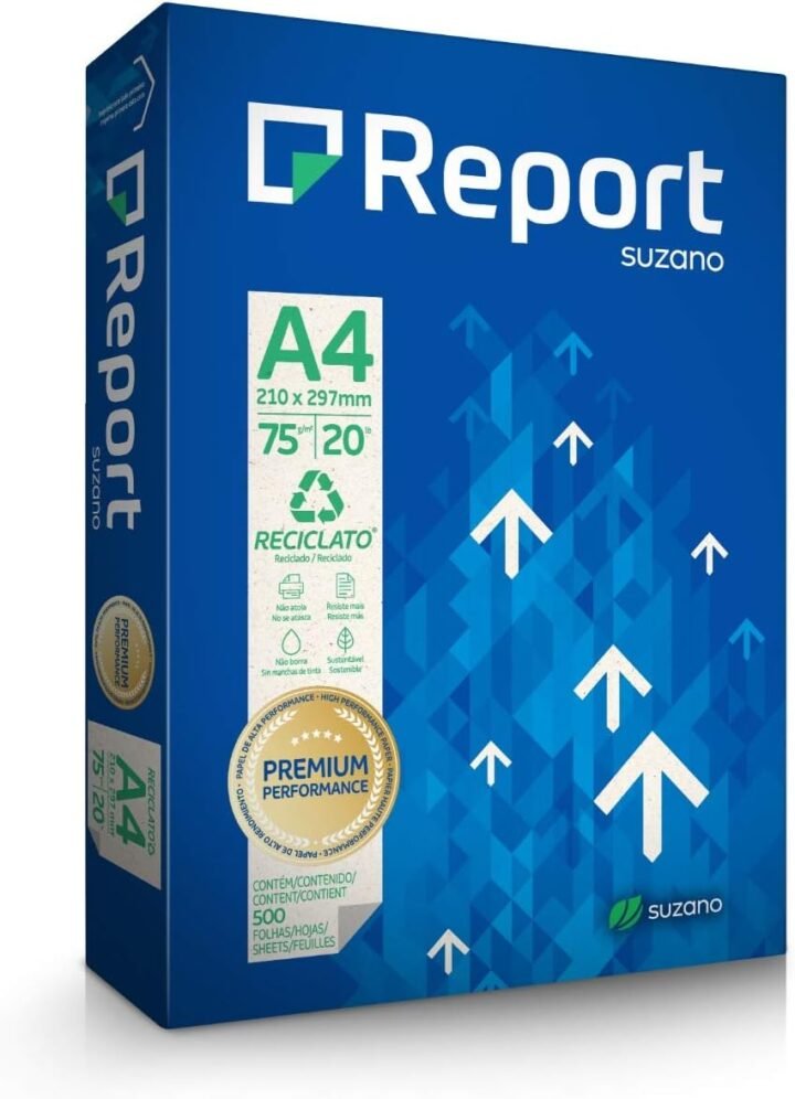 Papel Sulfite Report Reciclato A4 75g 500 Folhas