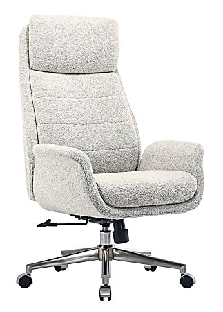 Realspace Modern Comfort Pizana Bouclé Fabric High-Back Executive Office Chair